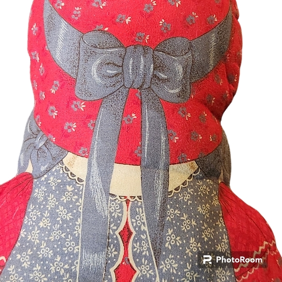 Vintage Sew and Stuff Girl Duck Basket Soft Pillow Doll Cotton Fabric Blend - Picture 3 of 8